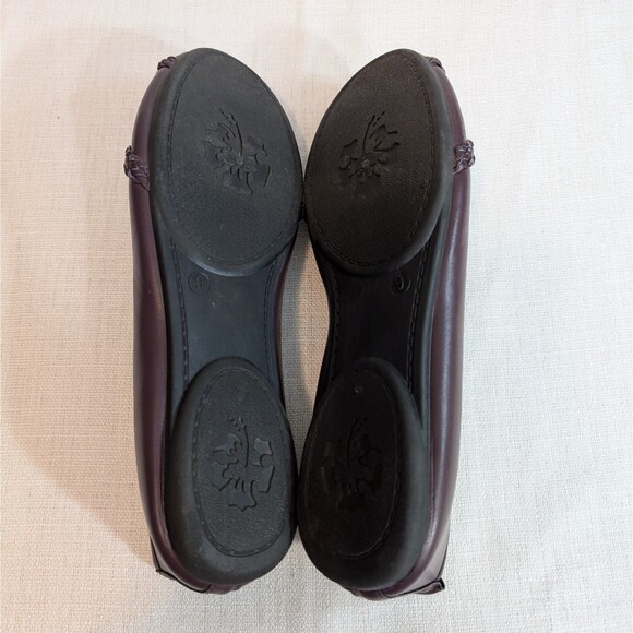 Harborsides Memory Foam Women's Slip On Flats Shoes Size 9 Faux Leather Burgundy - Picture 12 of 12